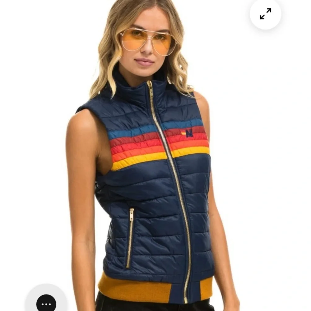 NWT Aviator Nation Women’s 5 Stripe Vest- Womens M - Picture 4 of 11